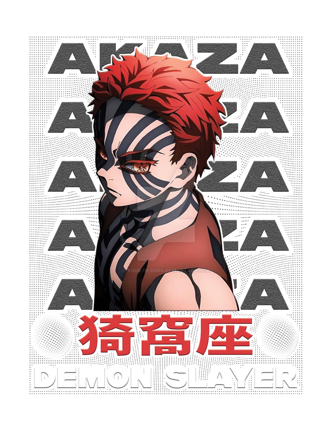 Akza First Design Akaza Design by YOUR-DESIGNS on DeviantArt