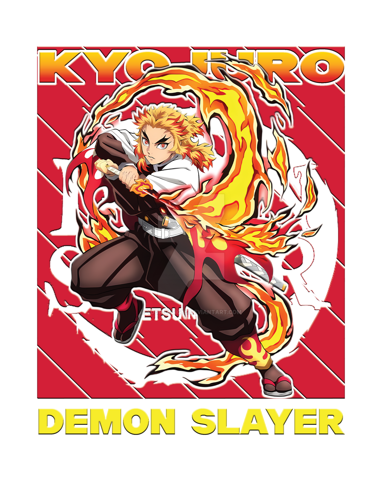 Kyojuro Rengoku Design in PNG by YOUR-DESIGNS on DeviantArt