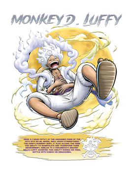Luffy Gear 5 design in PNG