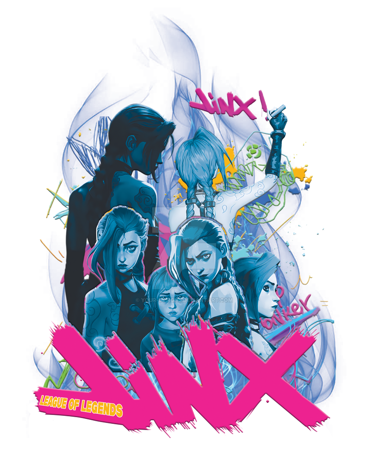 Jinx |Powder|arcane design by YOUR-DESIGNS on DeviantArt