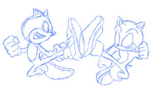 Sonic sketch base fight
