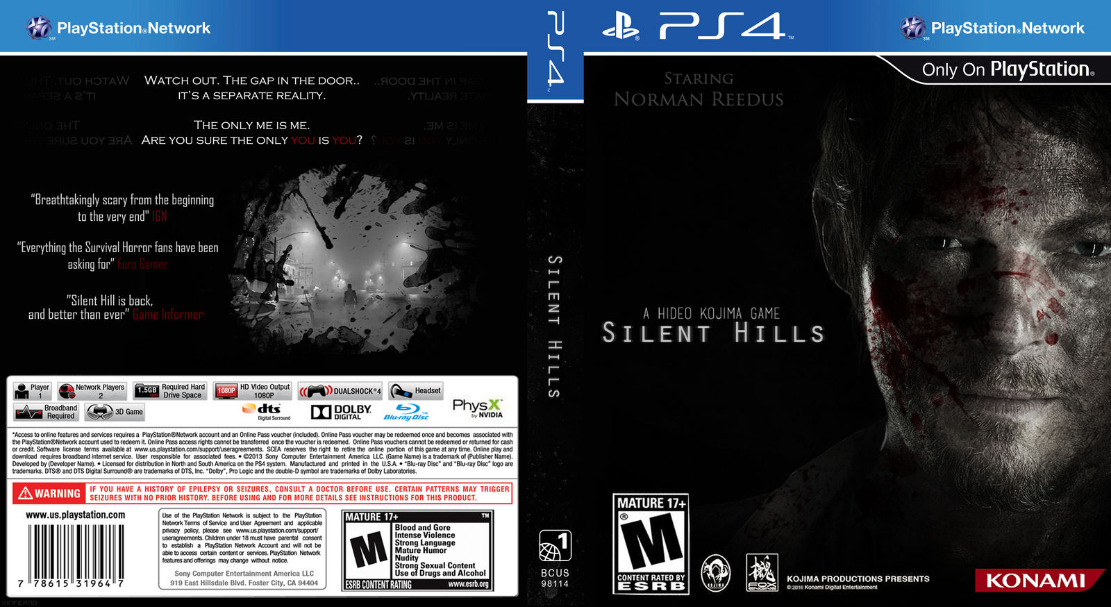 Silent Hills PS4 Fan-Cover by skyseed21 on DeviantArt