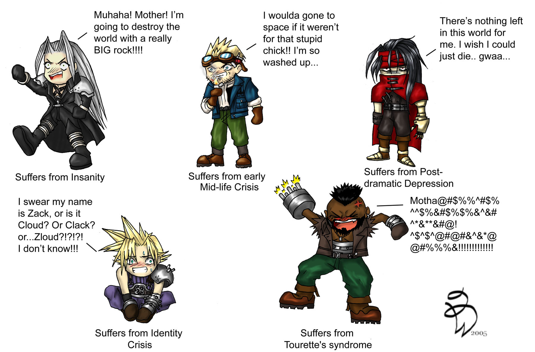 the mental problems of FF7