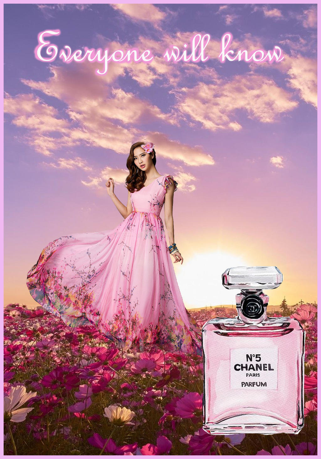 Chanel # 5 Pink ad by DravenRavenCrow on DeviantArt