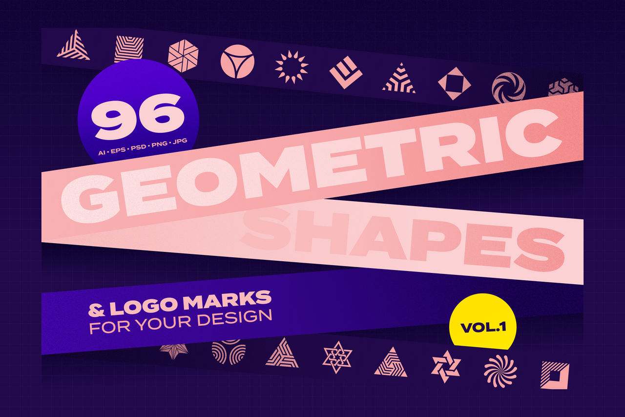 96 Geometric shapes and logo marks collection Vol1 by Samolevsky on ...