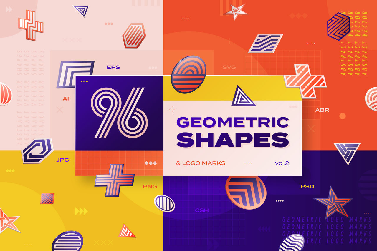 96 Geometric shapes and logo marks collection Vol2 by Samolevsky on ...