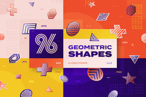96 Geometric shapes and logo marks collection Vol2