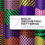Bold geometric seamless patterns collection