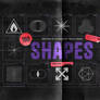 150 Retro-futuristic textured shapes pack