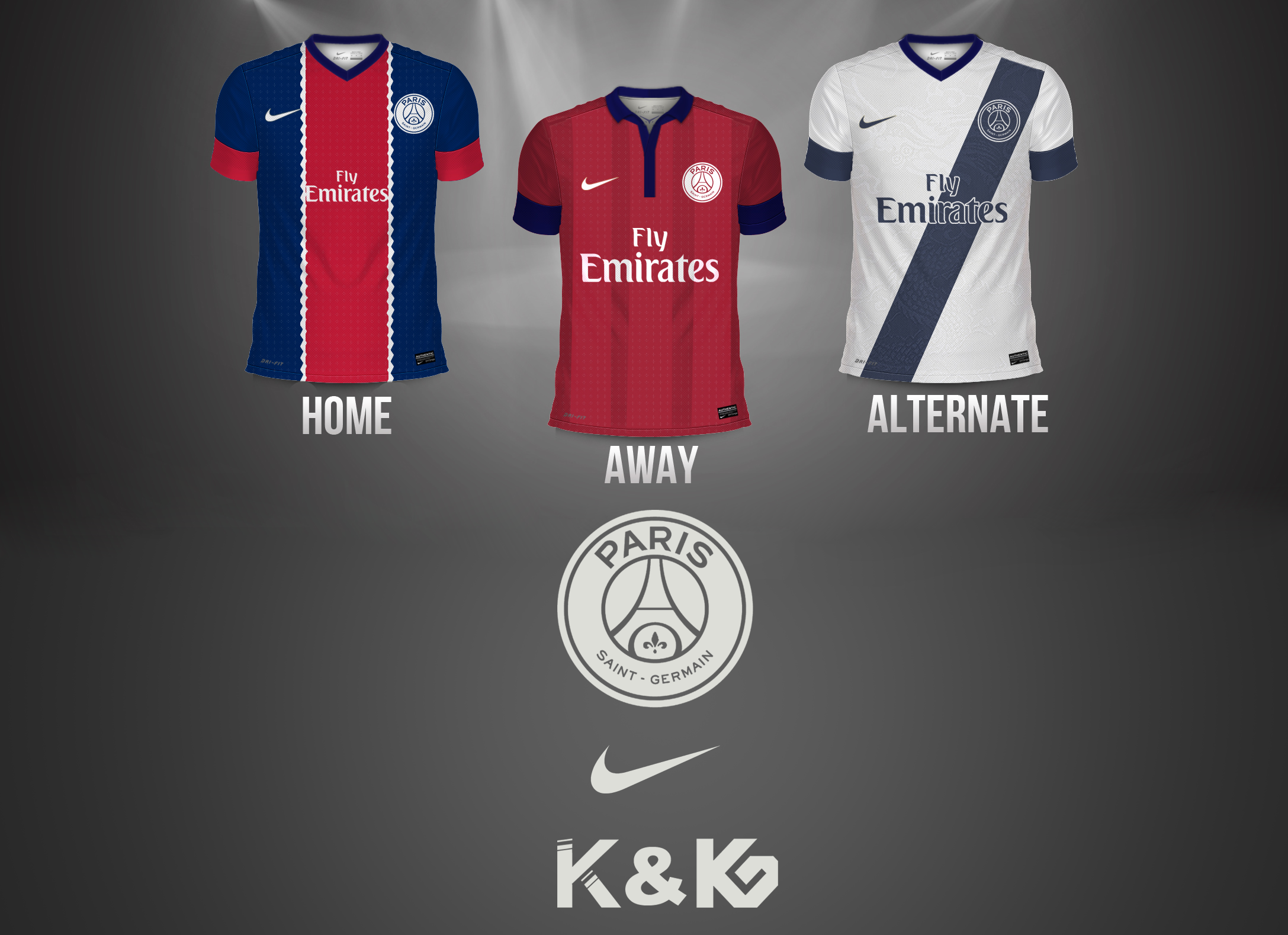 Paris Saint Germain 13/14 Fantasy Kit Set.