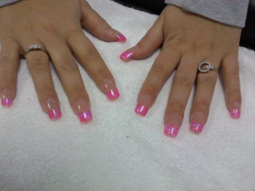 Pink Glitter Tips by sharpnailart on DeviantArt Pink Glitter Tips by sharpnailart on DeviantArt