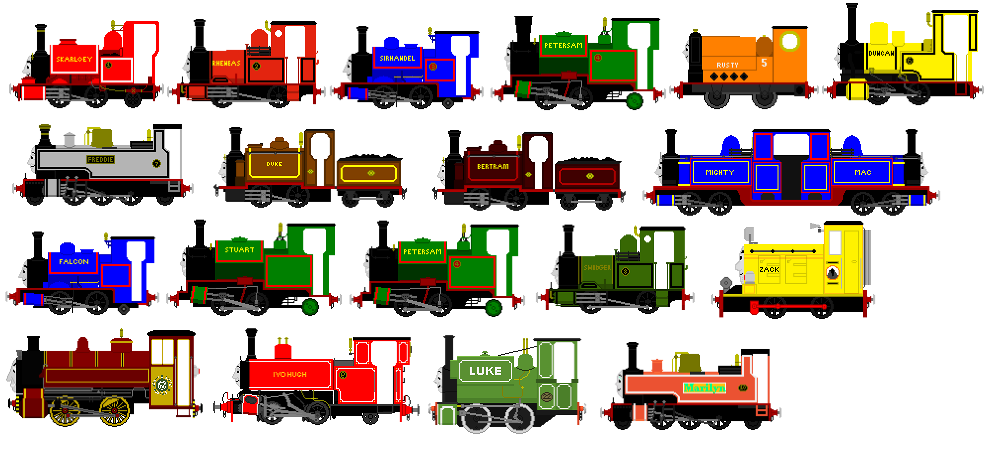 Narrow gauge engine Christmas cult pfps