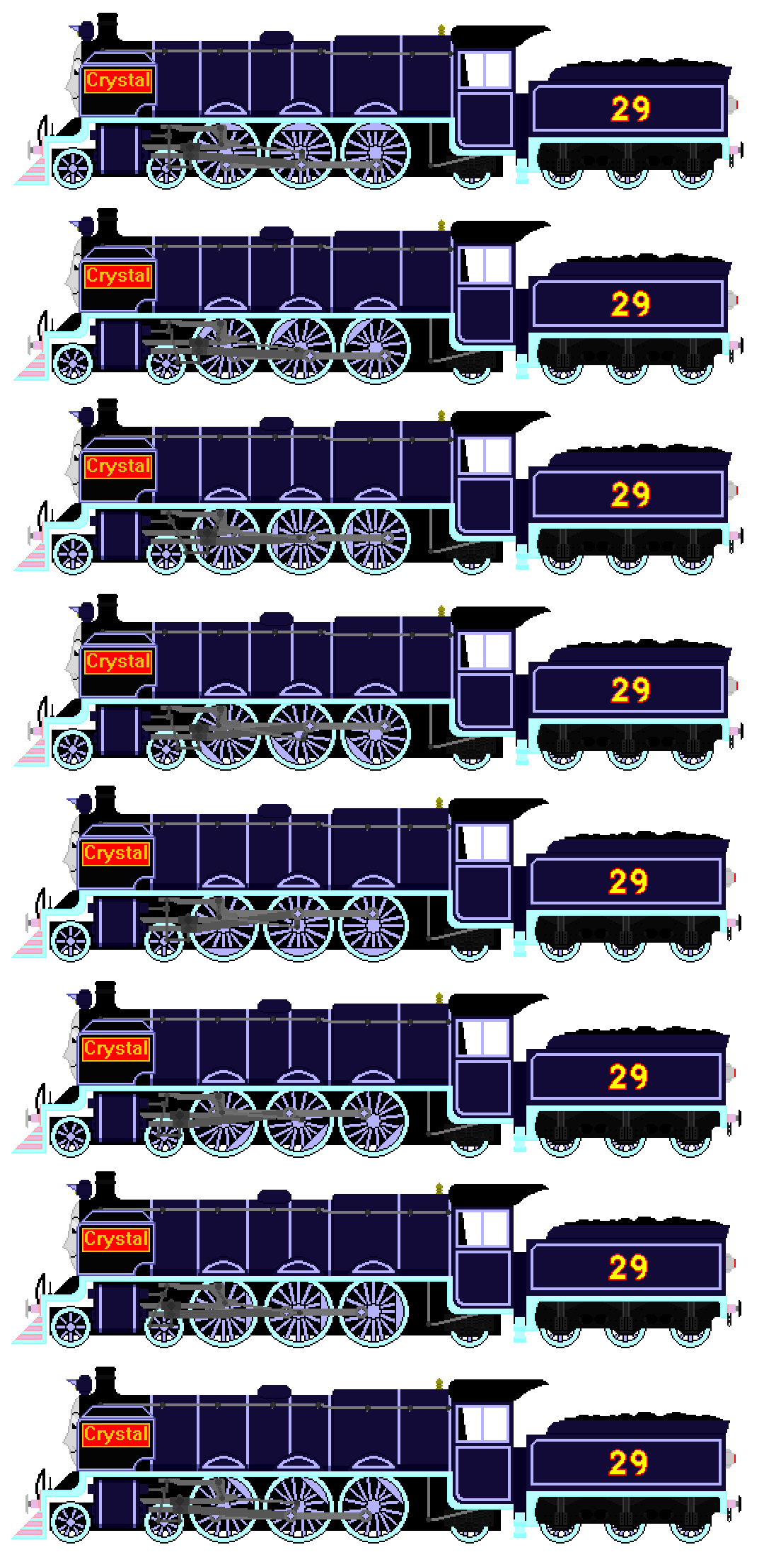 Crystal the Purple Tender Engine (Sprites Sheet) by JamesFan1991 on ...