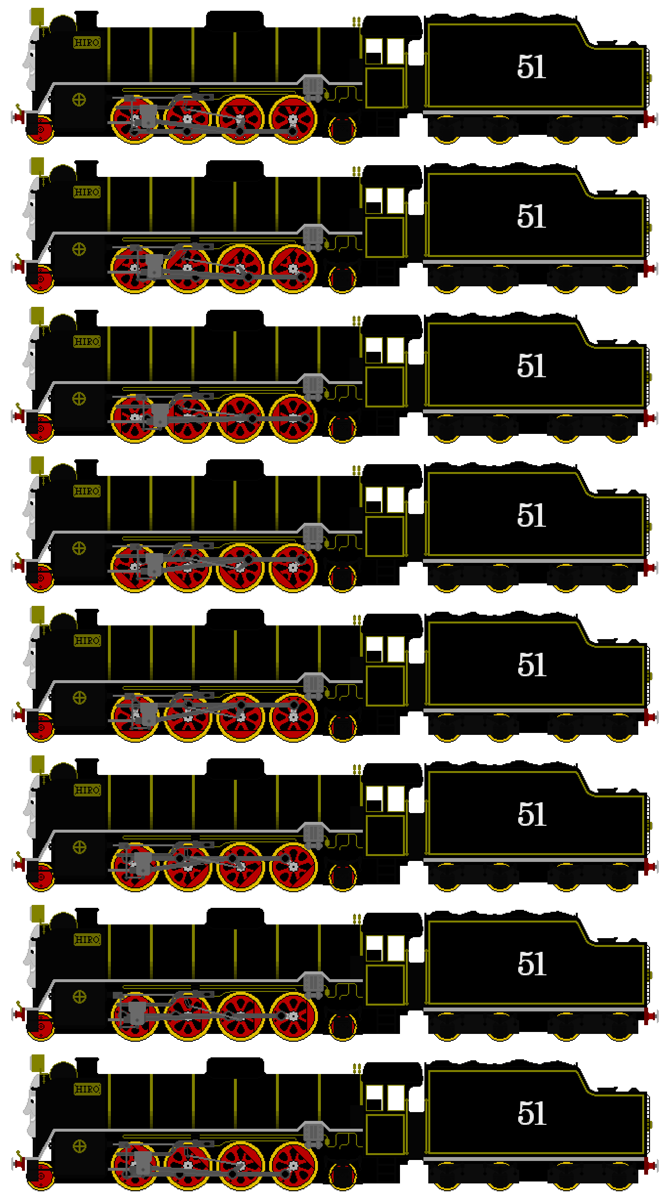 Hiro the Old Steam Engine (Sprite Sheet) by JamesFan1991 on DeviantArt