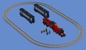 Little Red Lady the Steam Engine (LEGO SET 1)