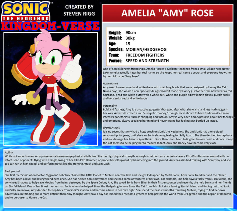 SONIC KINGDOM VERSE AMELIA AMY ROSE By JamesFan1991 On DeviantArt sonic-kingdom-verse-amelia-amy-rose-by-jamesfan1991-on-deviantart