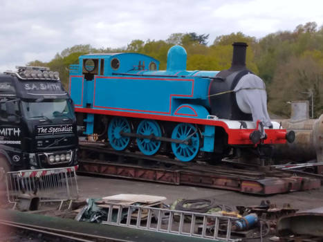 Thomas arriving at SPA Valley Railway