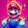 Neon Mario Splash