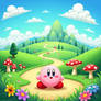 Kirby's Whimsical Mushroom Path