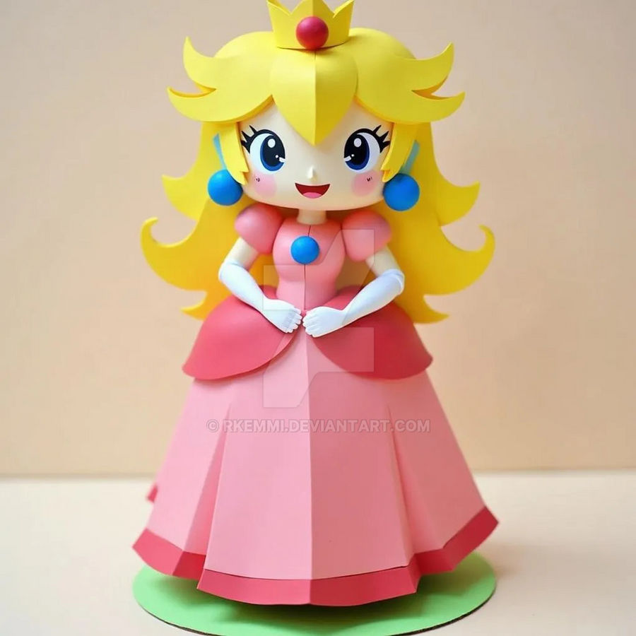 Printable Princess Peach Papercraft