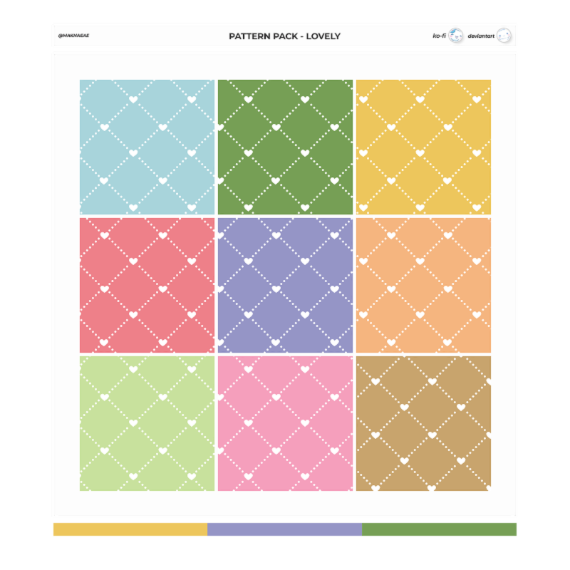 Deviantart Pattern Chart Pattern Pack - Lovely by maknaeae on DeviantArt
