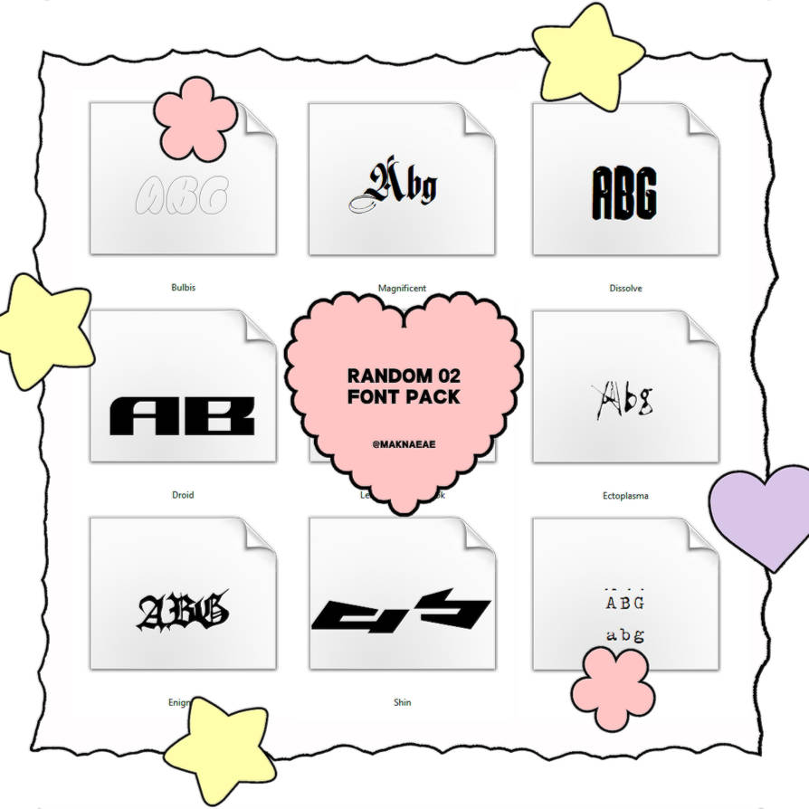 Random 02 - Font Pack by maknaeae on DeviantArt