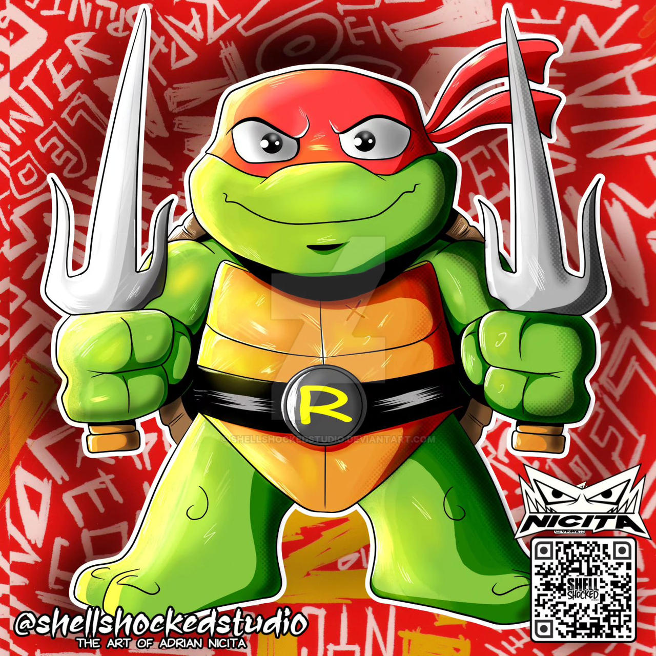 tmnt mutant mayhem Raphael turtle tot by shellshockedstudio on DeviantArt