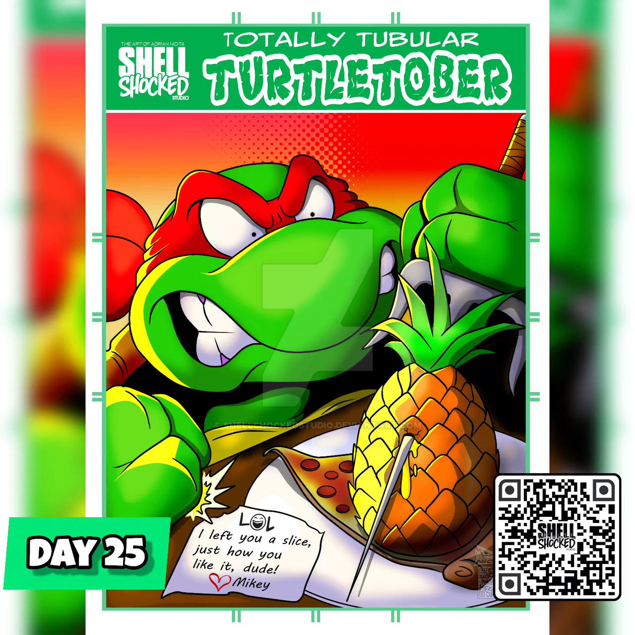 Raphael Birthday Greeting Card - Ninja Turtles - TMNT