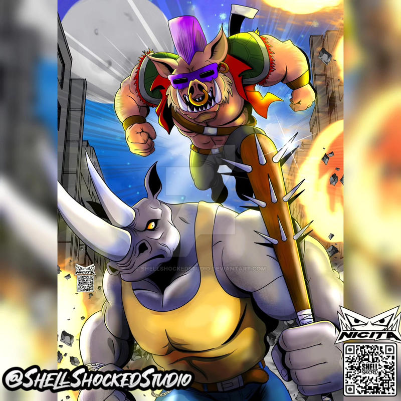 Bebop and Rocksteady by shellshockedstudio on DeviantArt