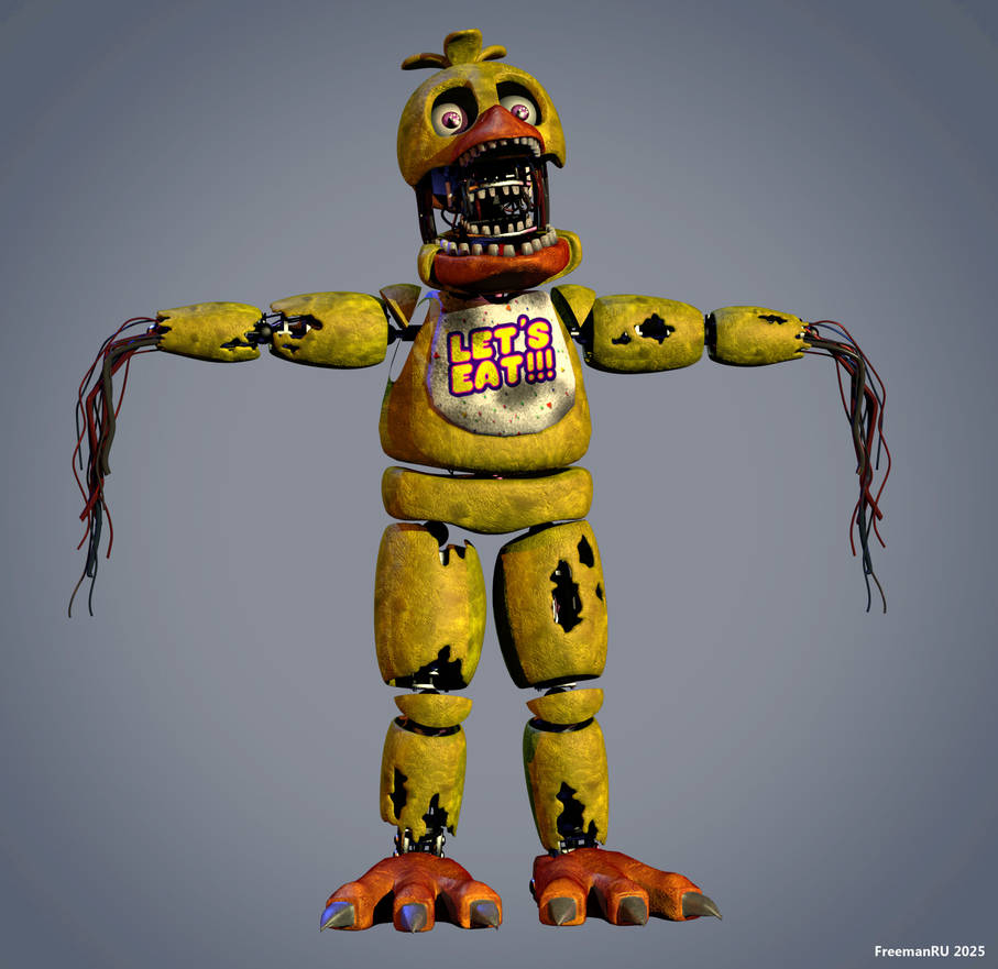Official Renders Withered Chica Render by FreemanRU-official on DeviantArt