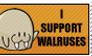 I Support Walruses Stamp