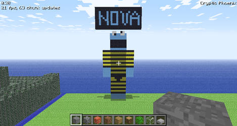 UberHaxorNova Minecraft Statue