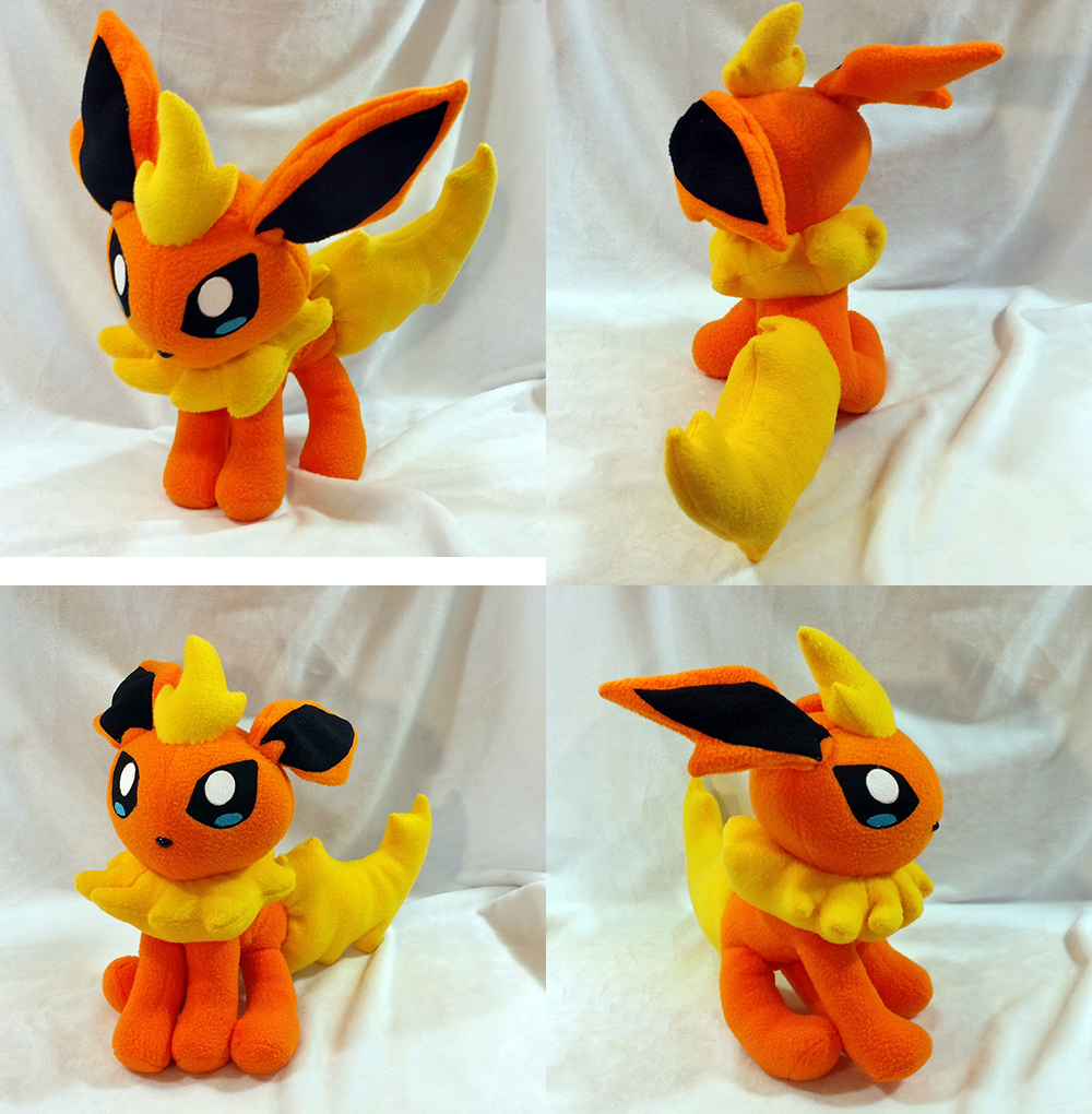 Pokemon- Flareon custom plush by KitamonPlush on DeviantArt