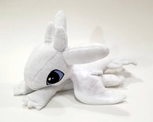 HTTYD - Light Fury Dragon lying down custom plush