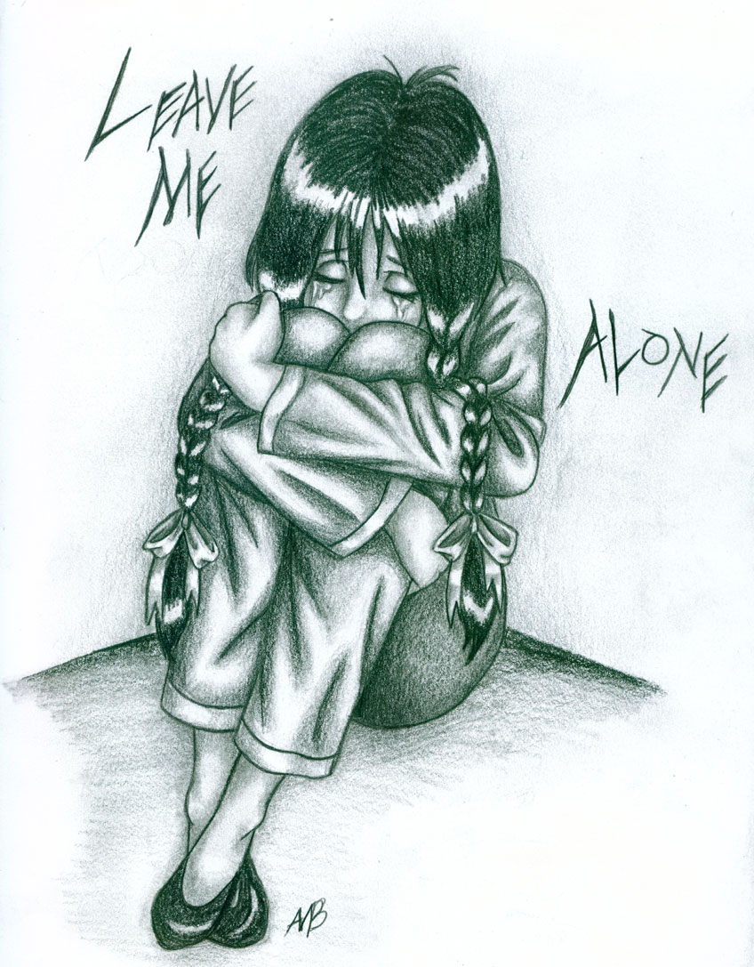 leave me alone by Harpyqueen on DeviantArt