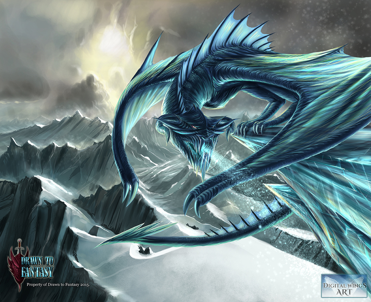 Ancient Ice Dragon - Digital Wings Art Comp