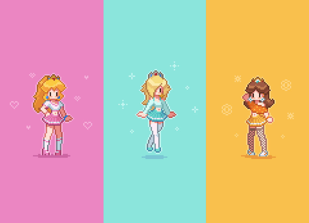 Nintendo Princesses by Lysum01 on DeviantArt