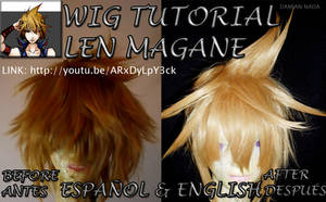 PELUCA/ WIG TUTORIAL MAGANE/KAGAMINE LEN