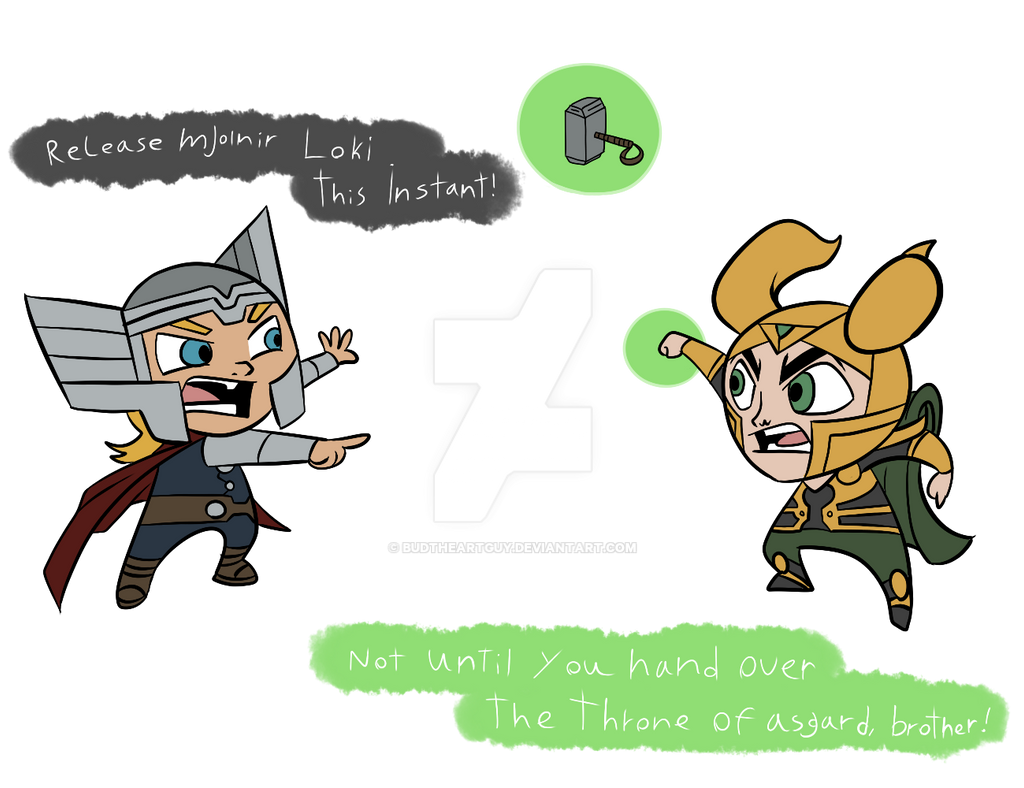 Marvel - Brotherly rivalry by BudTheArtGuy on DeviantArt