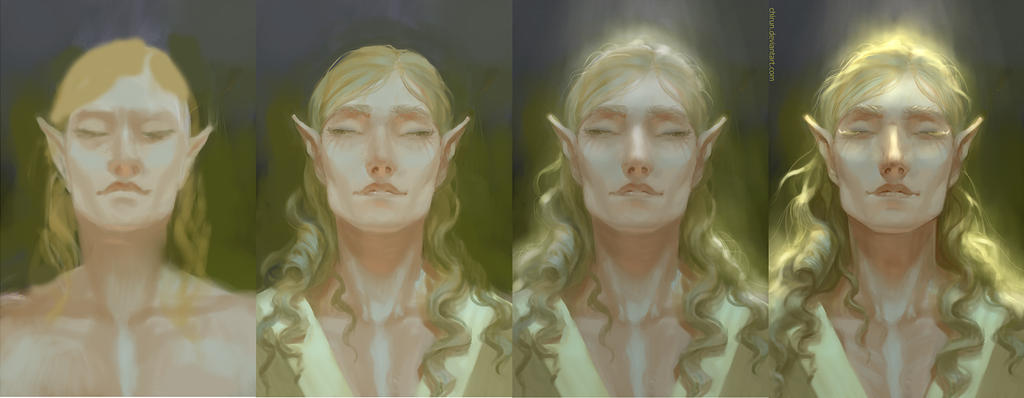 Elf - process by chirun on DeviantArt