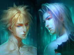 Sephiroth and Cloud - kintsugi