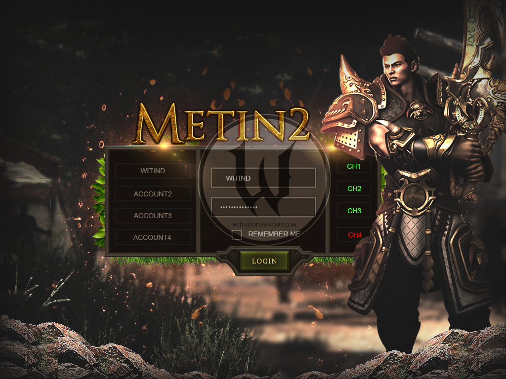 metin2 login interface by witind on