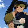 Kouga and Kagome - Hug