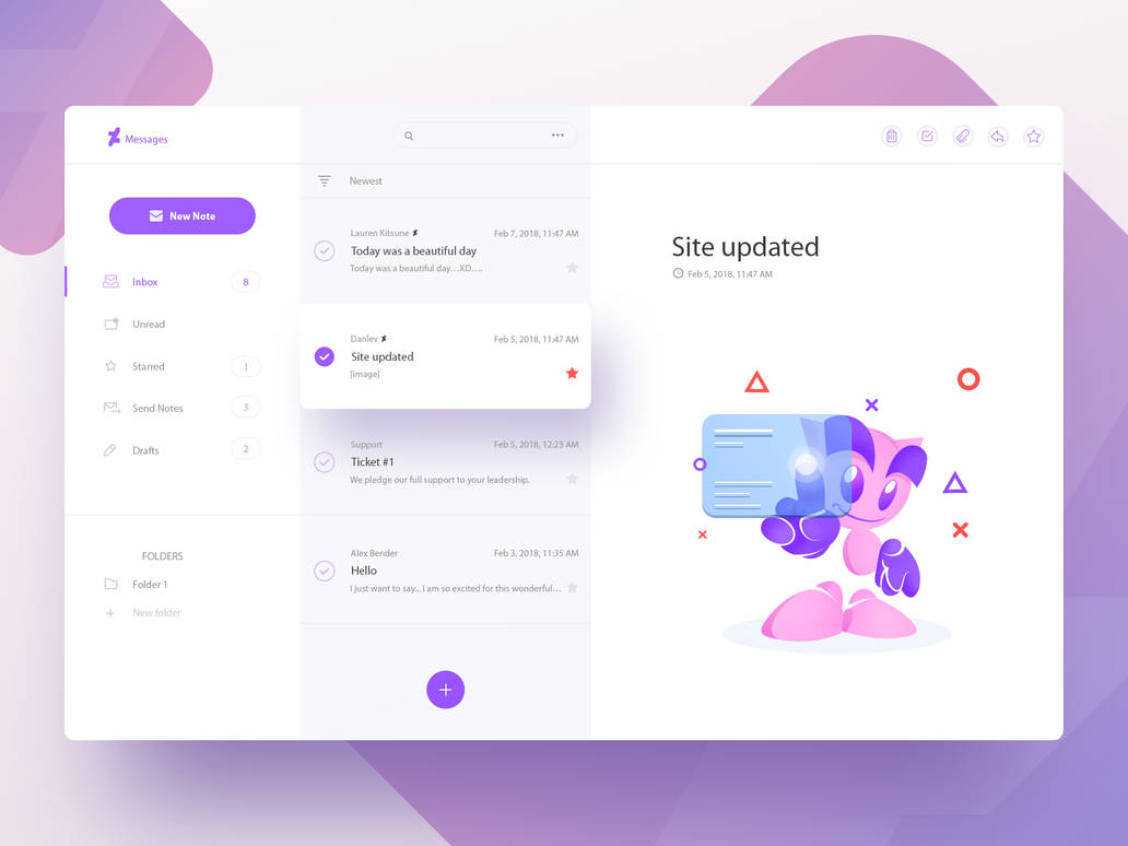 DA Notes UI inspiration by AlexOzzizo on DeviantArt