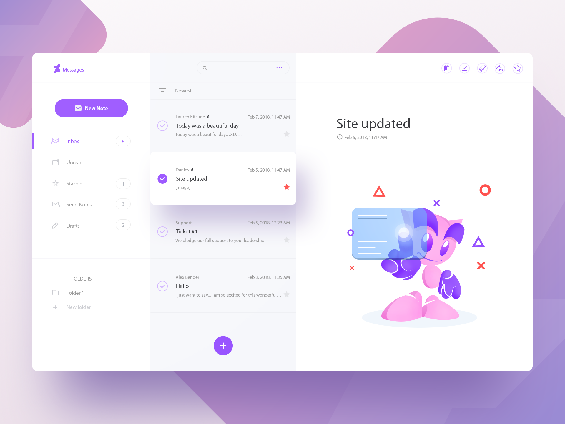 DA Notes UI inspiration by AlexOzzizo on DeviantArt