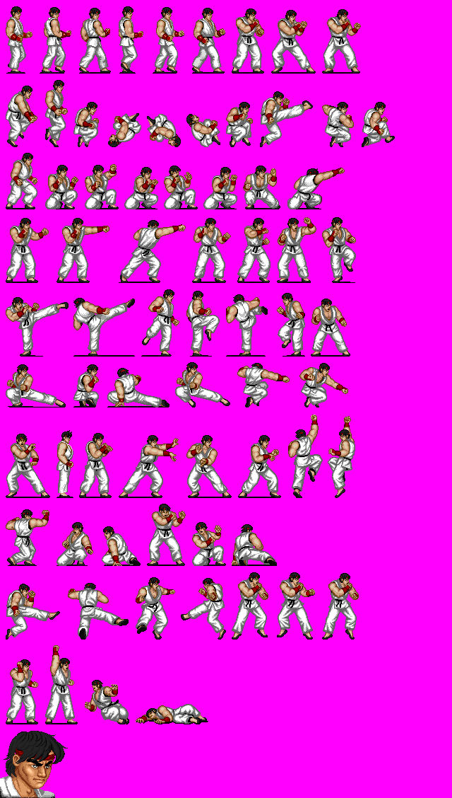 SF1 Ryu palette edit sprite sheet by on DeviantArt