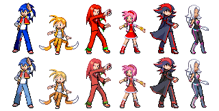 all sonic and shadow and silver Fusion Sprite by Bryan95549 on DeviantArt