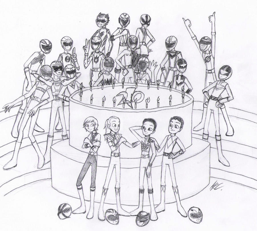 Power Rangers Birthdays Deviantart Commission - 20 Years of Power Rangers by LyraVulpictor on DeviantArt