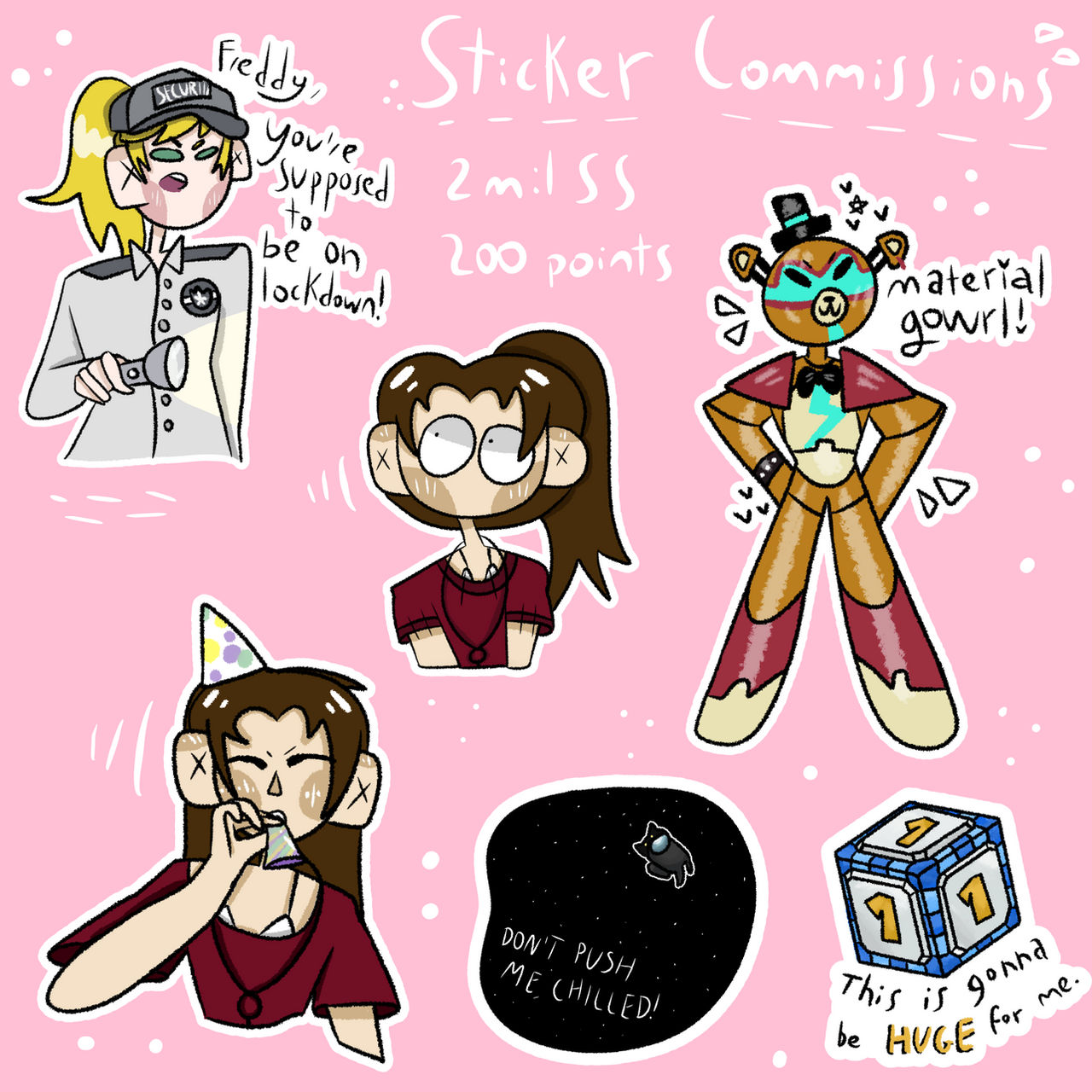Sticker Commissions Sticker Commissions! by SStwins on DeviantArt