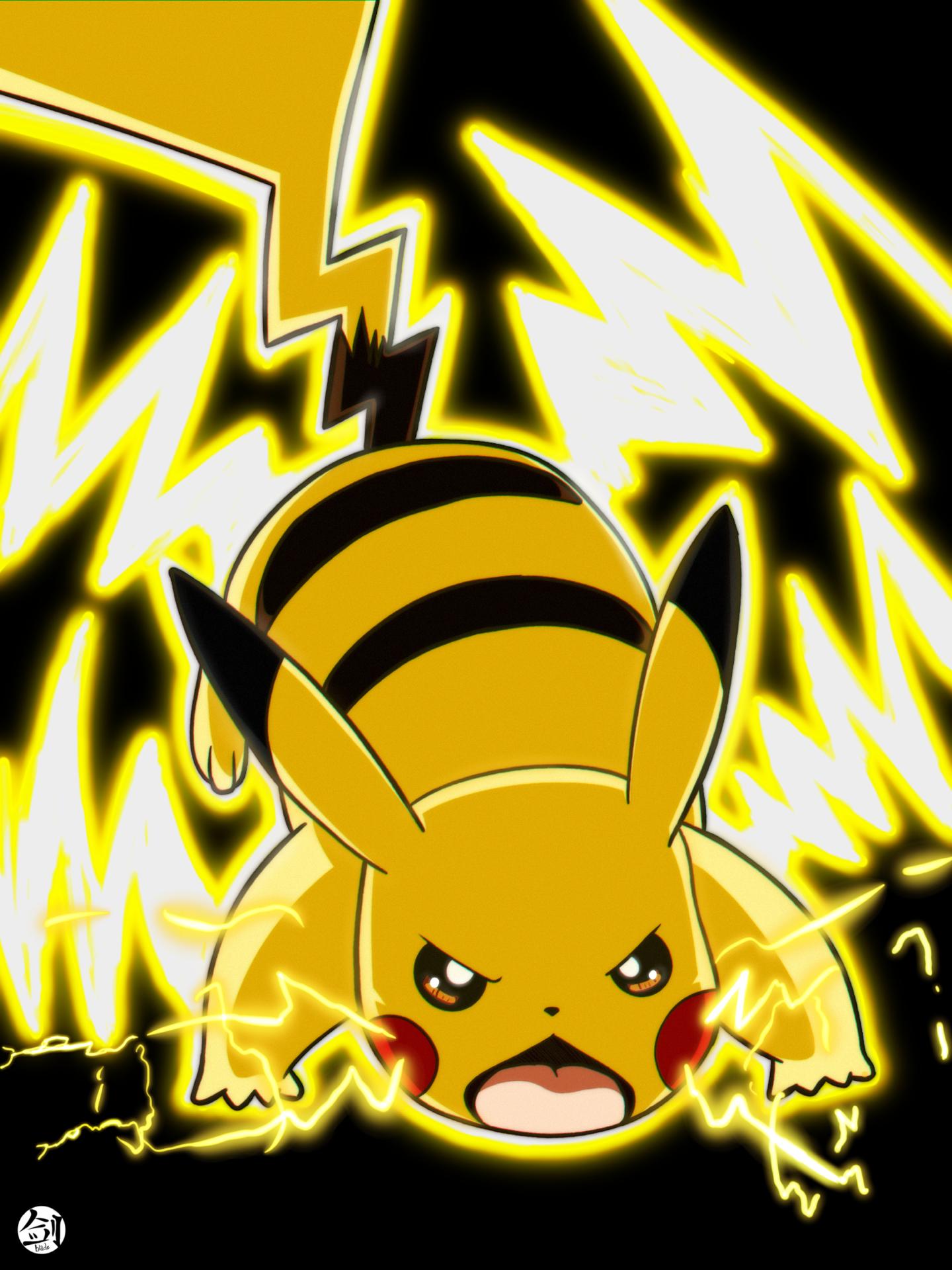 pikachu thunderbolt cute